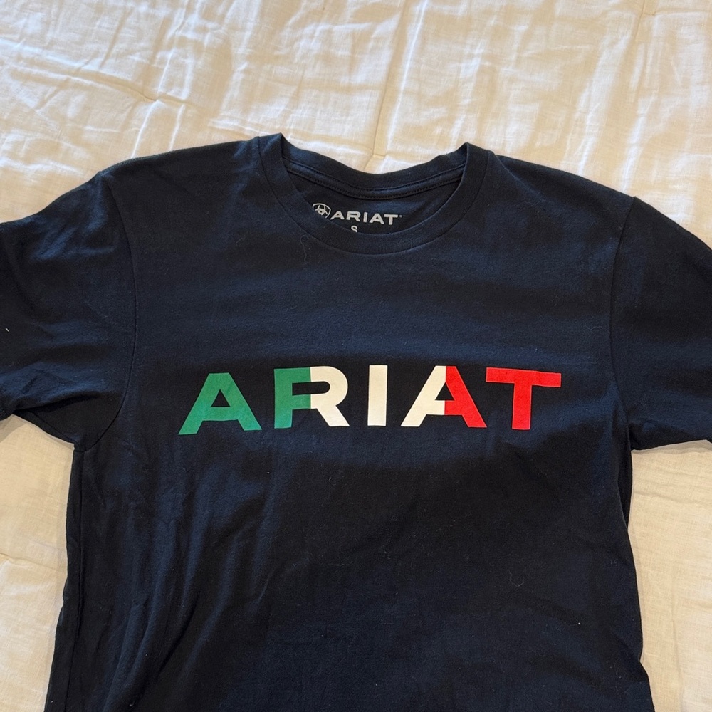 Ariat Black Tee with Tricolor Logo